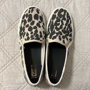 Keds animal print slip on
